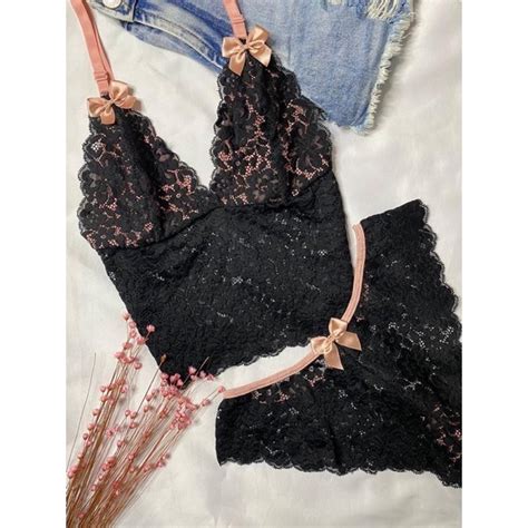 Lingerie Renda Sexy Modaintima Shopee Brasil