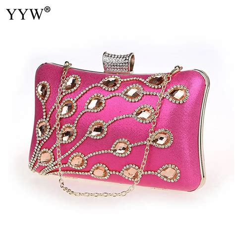 New Fashion Luxury Handbags Rose Clutch Bags For Women 2018 Gold