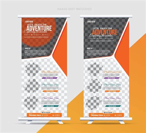 Tour and Travel rollup or X banner design template 47812438 Vector Art ...