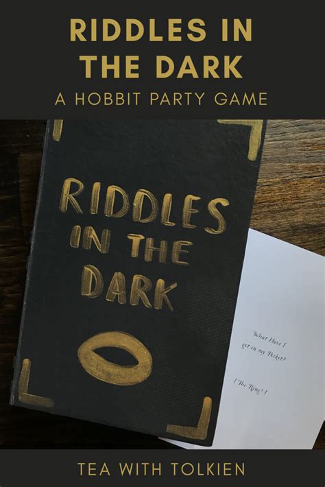 Riddles in the Dark: A Hobbit Party Game — Tea with Tolkien