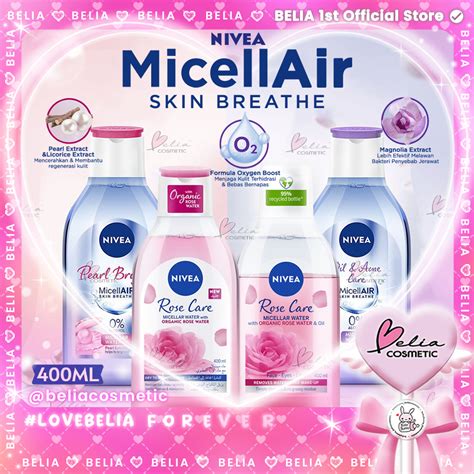 Jual Belia Nivea Micellar Water Series Rose Care Micellair Skin