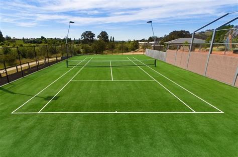 Synthetic Artificial Grass Turf Tennis Court, For Outdoor at ₹ 145/sq ...