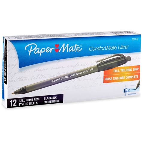 Paper Mate Comfort Mate Retractable Pens - Medium Pen Point PAP6330187 ...