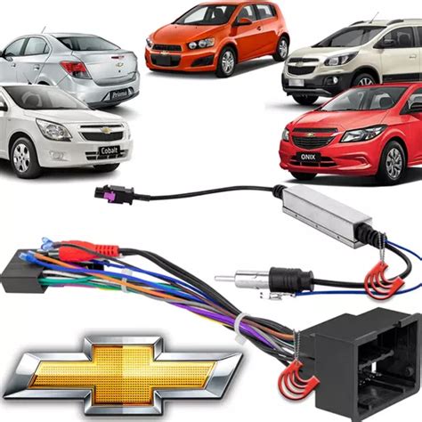 Chicote Conector Iso Adaptador Som Antena Chevrolet Mylink