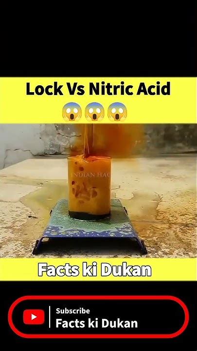 क्या होगा जब ताले को Nitric Acid में डाल दे Shorts Youtube