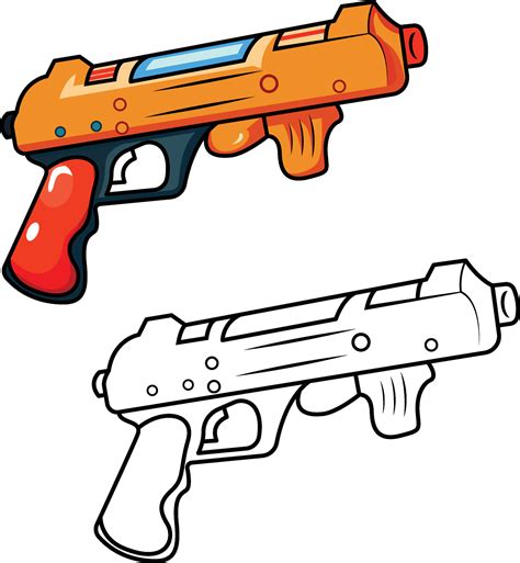 Toy Gun for Nerf Guns Automatic Machine Gun cartoon vector illustration ...