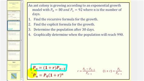 Exponential Growth Recursive And Explicit Equations Part 2 Youtube