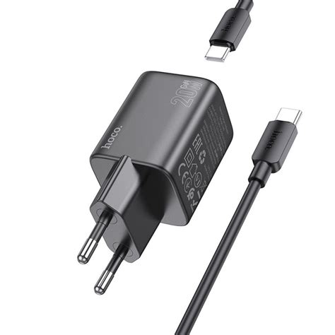 Incarcator Retea Cu Cablu Usb C Hoco N W A X Usb C Negru