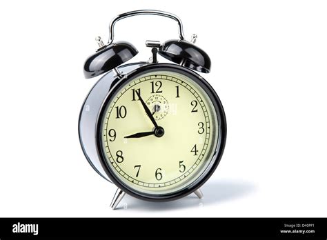 Alarm Clock Isolated Over White Stock Photo Alamy