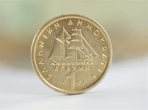 Greek Coin drachma stock image. Image of coin, value - 13142047