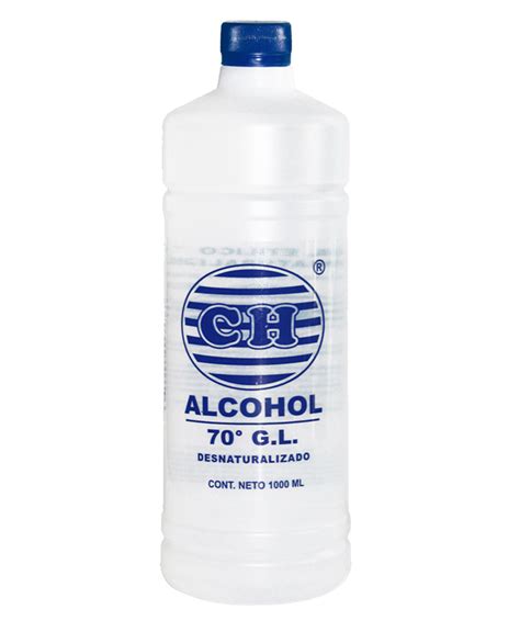 Alcohol De 70° Marca Ch En Envase De Plástico De 1 Litro Alcohol 70°