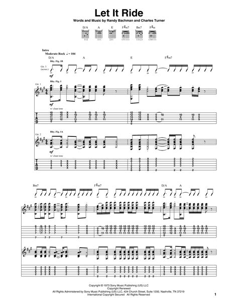 Let It Ride by Bachman-Turner Overdrive - Guitar Tab - Guitar Instructor