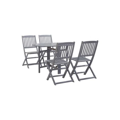 Mobilier D Ner De Jardin Pcs Bois D Acacia Massif Gris Prix