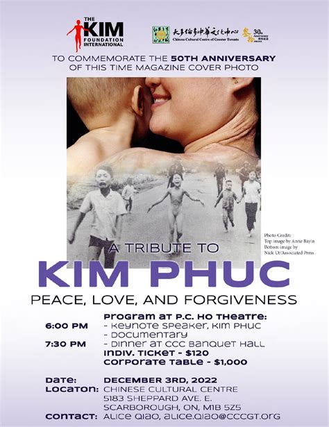 Tribute to KIM PHUC – Peace, Love, and Forgiveness – Canadian ...