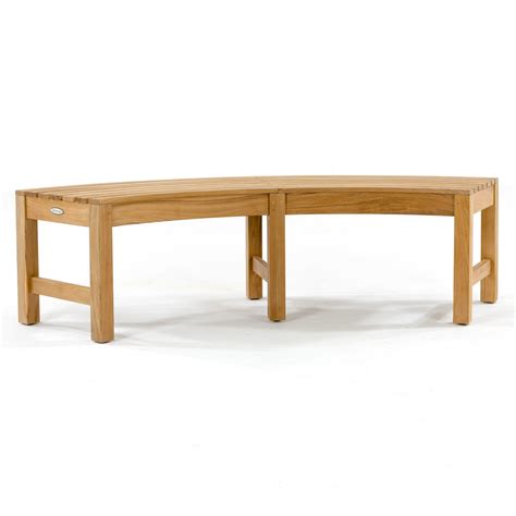 Buckingham Teak Backless Curved Round Bench Westminster Teak Outdoor