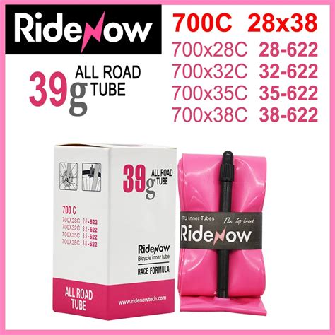 Ridenow TPU Inner Tubes 700C BIke 39g All Road Tube 700 28 32 35 38C FV