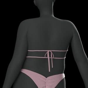 Diy Bandeau Bikini Top Sewing Digital Pattern Women S Swimsuit Sewing Pattern Us Eu