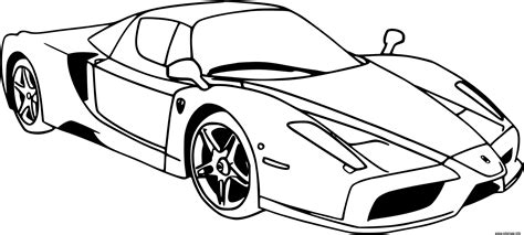 Coloriage Dessin Voiture Ferrari JeColorie