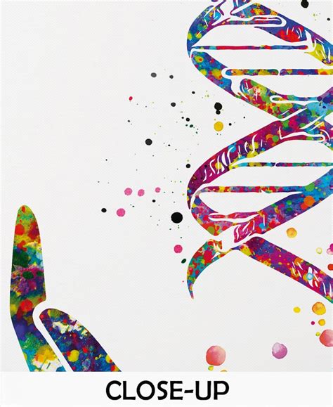 Dna Health Watercolor Print Dna Art Medical Wall Art Clinic Etsy