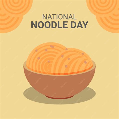 Premium Vector National Noodle Day Background