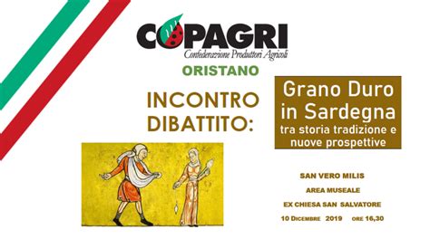 Copagri Oristano Organizza Il Convegno Grano Duro In Sardegna Tra