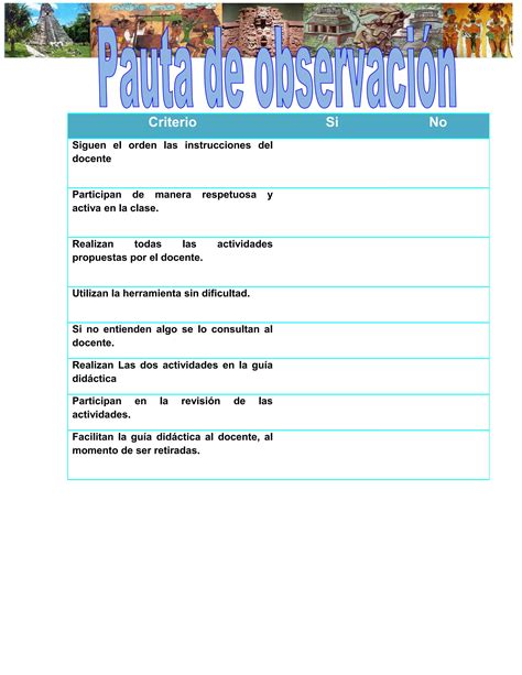 Pauta De Observaci N Clase N Pdf