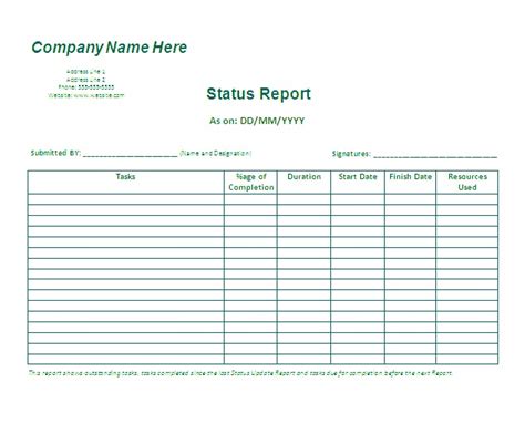 Business Report Template Word Free