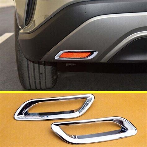 Chrome Car Rear Fog Light Lamp Cover Bumper Trim For 2023 2024 Lexus RX