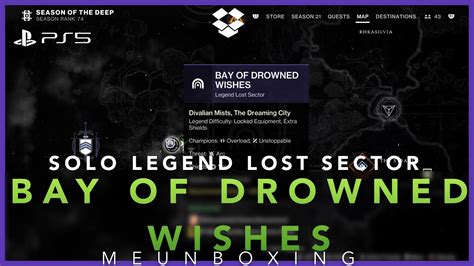 Solo Legend Lost Sector Bay Of Drowned Wishes Destiny2 Season21 YouTube