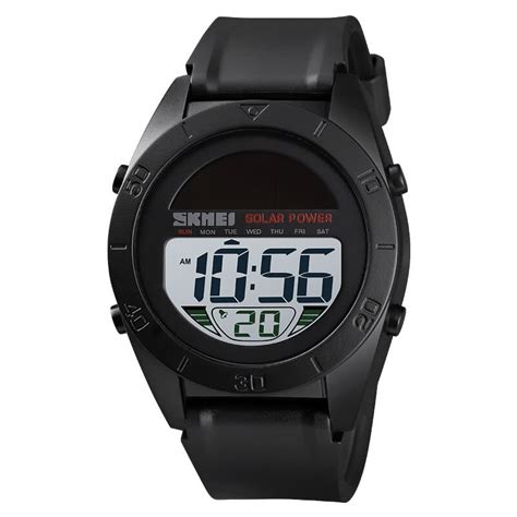 SKMEI 1592 Solar Powered Digital Water Proof Sport Watch For Men