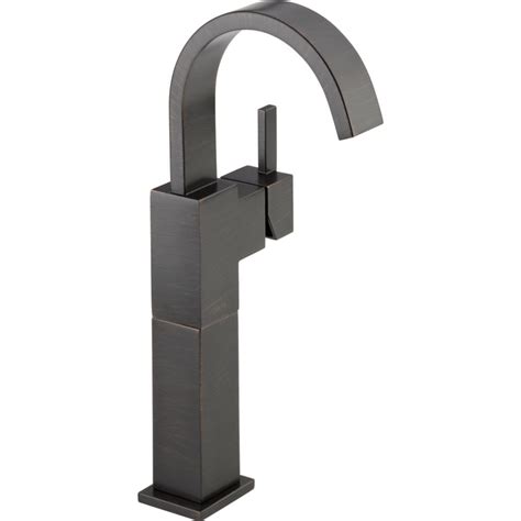 Delta Vero Single Hole 1 Handle High Arc Bathroom Faucet In Bronze With Lever Handle The Home