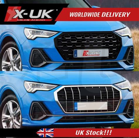 Rsq3 Style Honeycomb Mesh Gloss Black Front Grill For Audi Q3 2019 2021