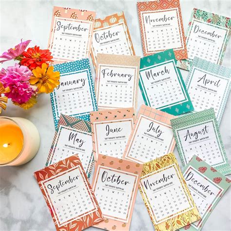 Printable 2023 Boho 16 Month Calendar Bundle Etsy