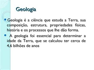 Atividade geológica PPT