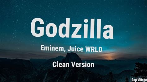 Eminem Juice WRLD Godzilla Clean Lyrics YouTube Music