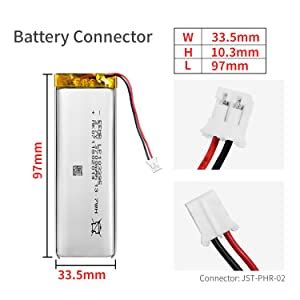 EEMB Lithium Polymer Battery 3 7V 3700mAh 103395 Lipo Rechargeable