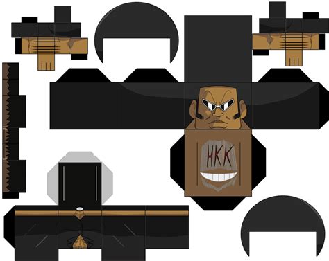 Black Bo Bobo Paper Toy Free Printable Papercraft Templates