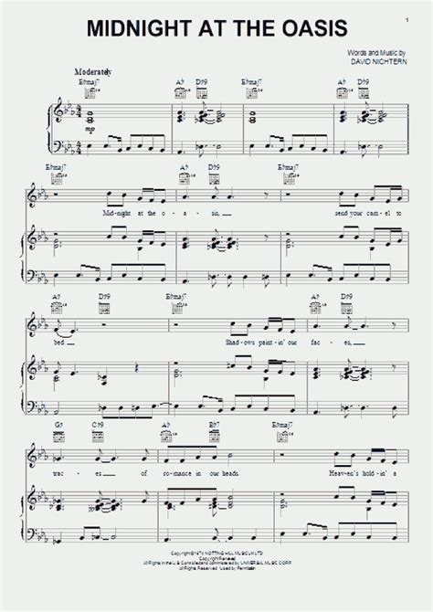 Midnight At The Oasis Piano Sheet Music | OnlinePianist