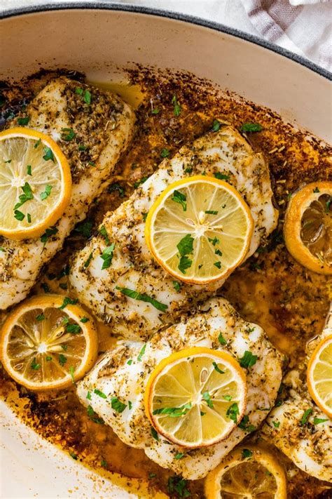 Easy Oven Baked Cod Recipe Lemon Butter And Herb Recipe In