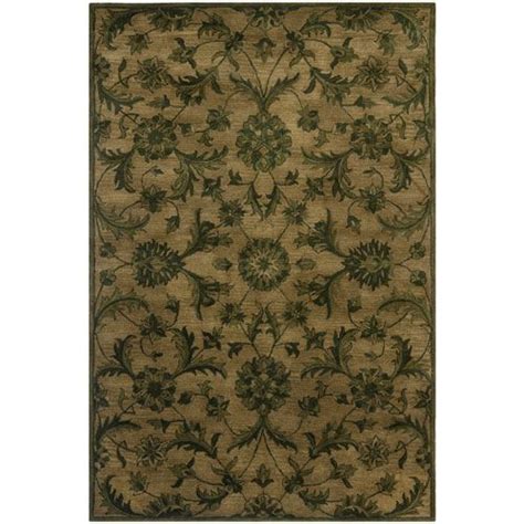 Antiquity Olive And Green Rectangle 6 Ft In X 9 Ft In Area Rug