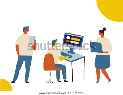 Business People Flat Vector Characters Isolated Stock Vector Royalty