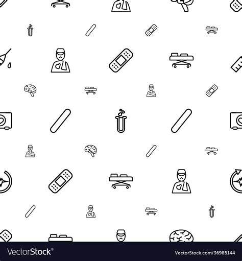 Medicine Icons Pattern Seamless White Background Vector Image