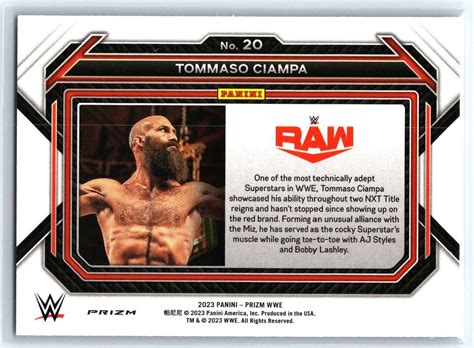 Panini Prizm Wwe Silver Prizm Parallel Tommaso Ciampa Raw Ebay