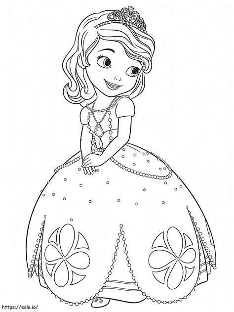 Adorable Princess Sofia Coloring Page