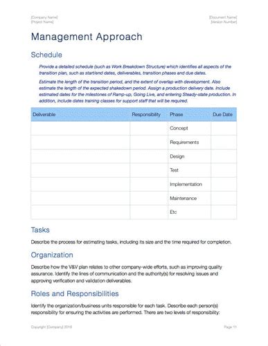 Sdlc Verification And Validation Plan Template Software Development