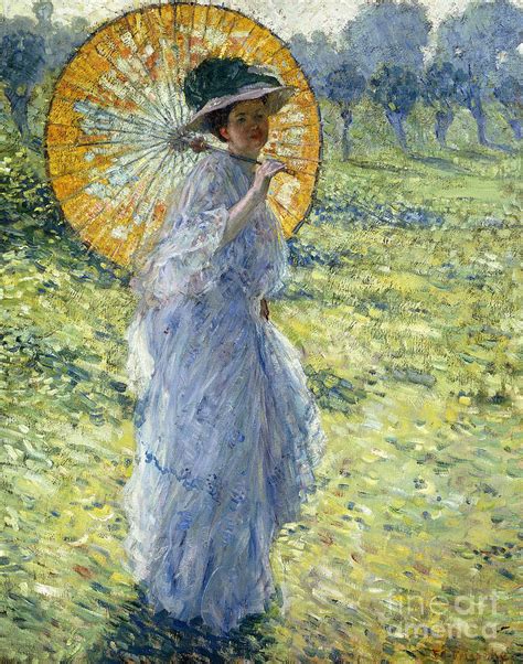 Woman with a Parasol Painting by Frederick Carl Frieseke | Fine Art America