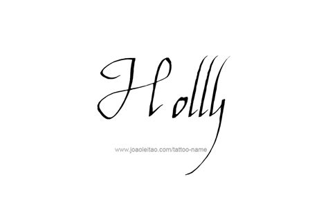 Holly Name Tattoo Designs