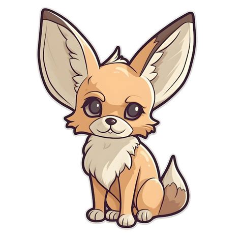 Une Illustration De Dessin Anim D Un Renard Fennec Vecteur Premium