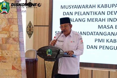 Lantik Pengurus Pmi Magetan Begini Pesan Ketua Pmi Jatim Imam Utomo