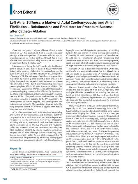 Fillable Online Publicacoes Cardiol PDF Left Atrial Stiffness A